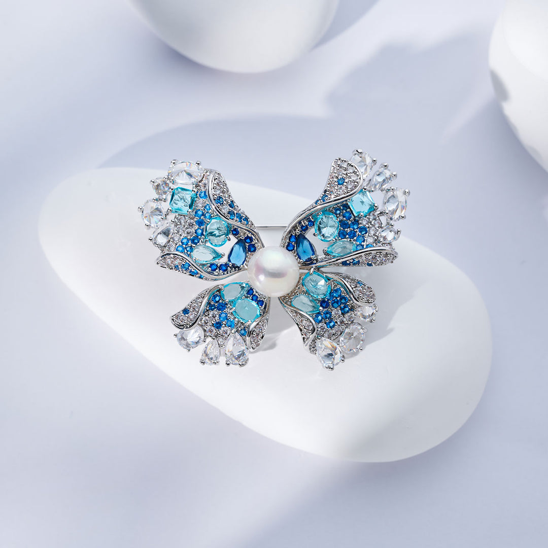 エレガントな淡水パールブローチ WC00122