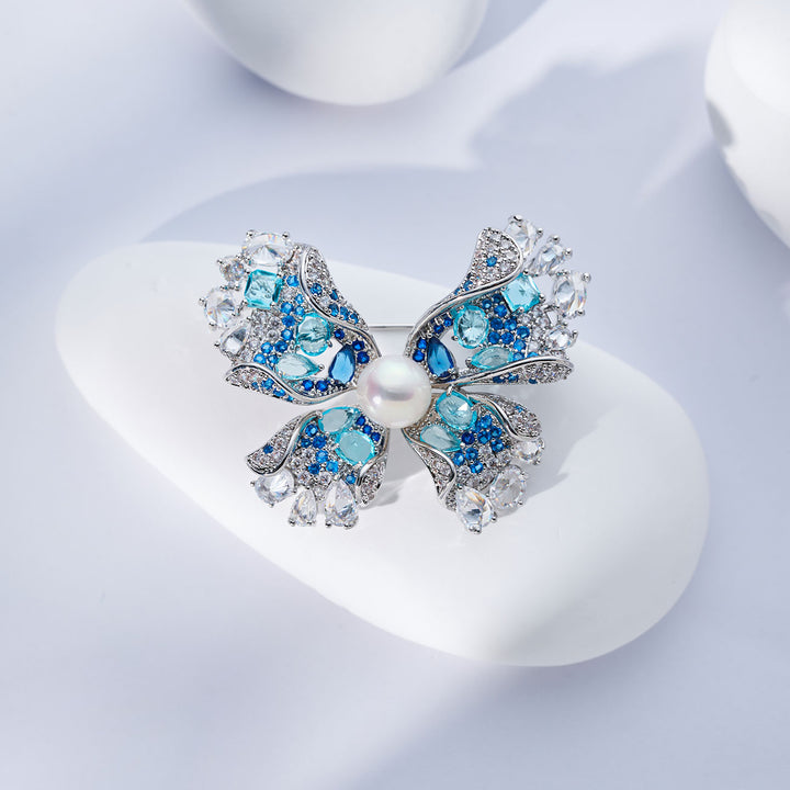 エレガントな淡水パールブローチ WC00122