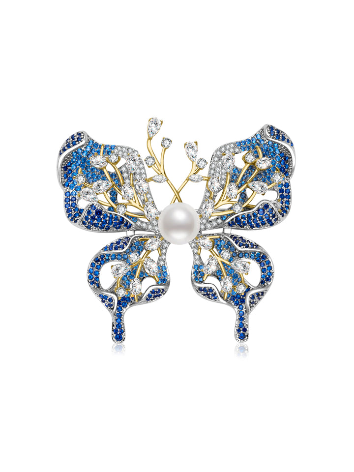 頂級淡水珍珠胸針 WC00135 | BUTTERFLY