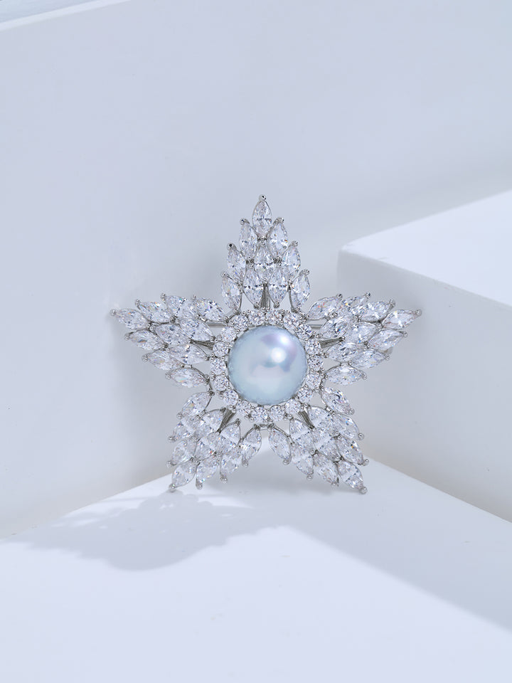 Top Lustre South Sea White Pearl Brooch WC00145