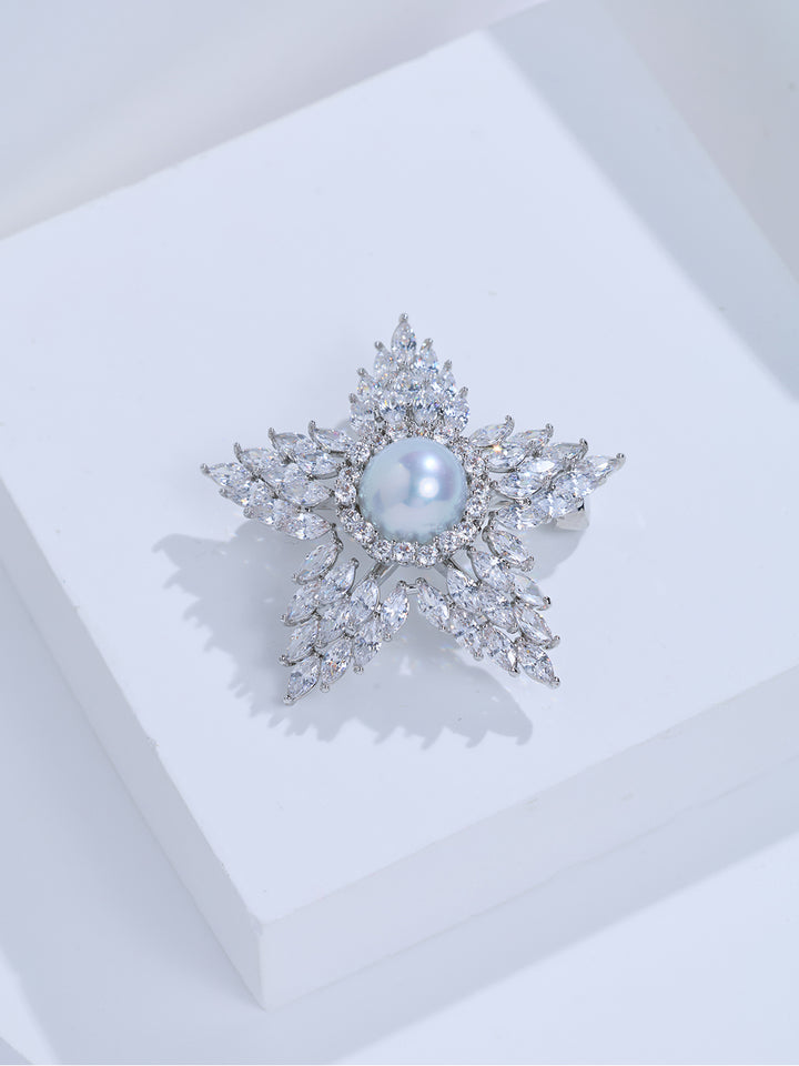 Top Lustre South Sea White Pearl Brooch WC00145