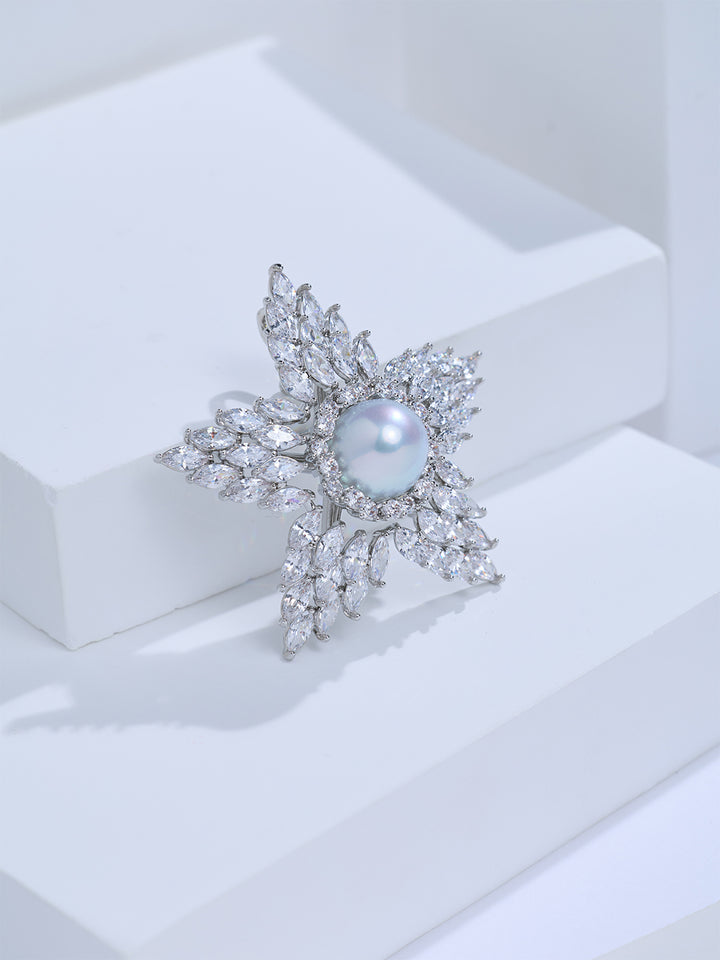 Top Lustre South Sea White Pearl Brooch WC00145
