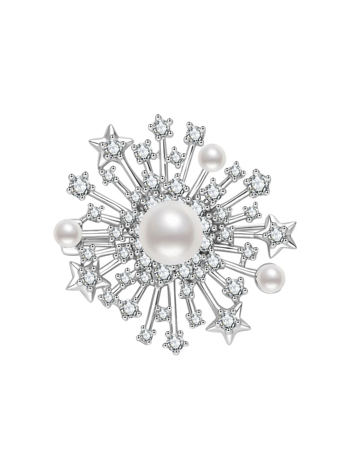 Top Grade Freshwater Pearl Brooch WC00153 | SNOWFLAKE