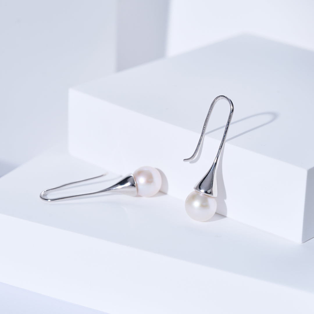 優雅淡水珍珠耳環 WE00033