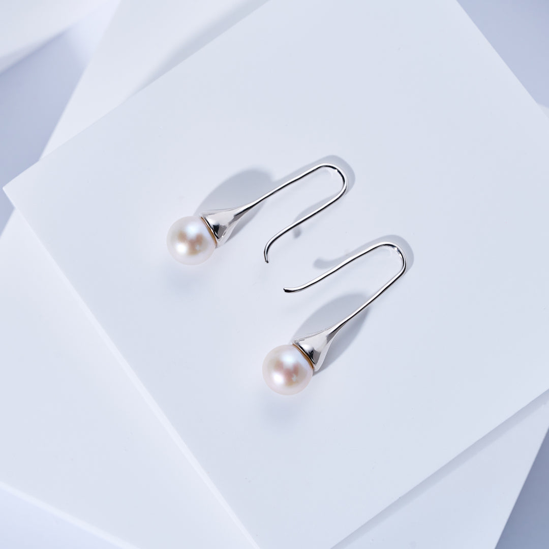 優雅淡水珍珠耳環 WE00033