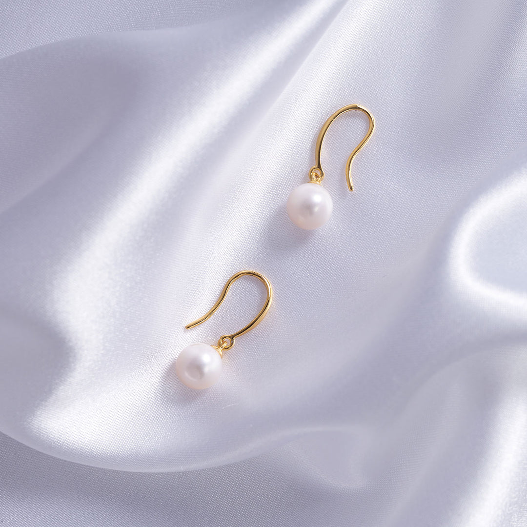 Elegant Freshwater Pearl Earrings WE00037 - PEARLY LUSTRE