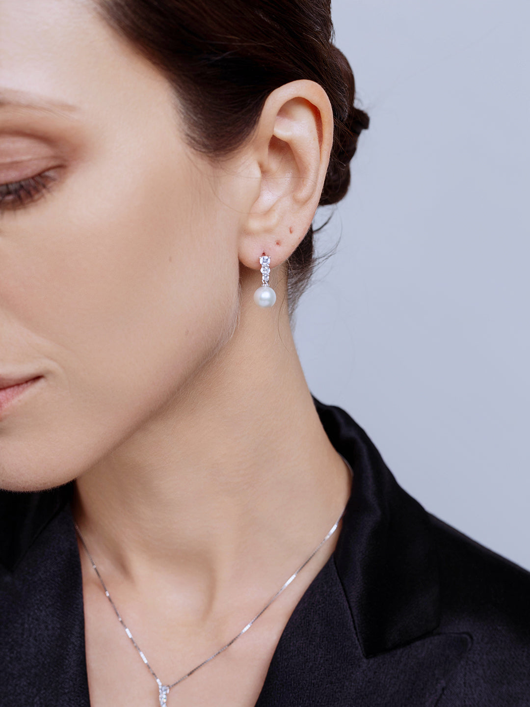 Anting-anting Mutiara Air Tawar yang Elegan WE00051