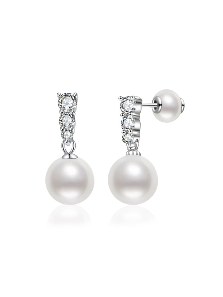 Boucles d'oreilles élégantes en perles d'eau douce WE00051