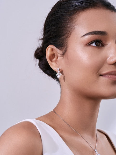 Anting-anting Mutiara Air Tawar yang Elegan WE00054