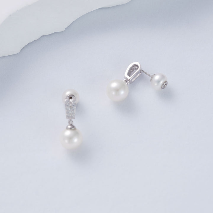 Elegant Freshwater Pearl Earrings WE00061 - PEARLY LUSTRE