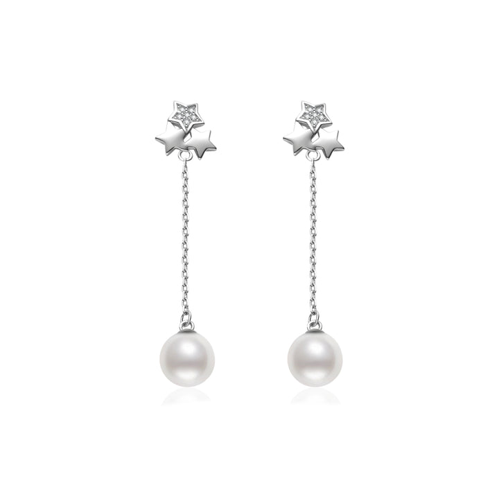 Boucles d'oreilles New Yorker en perles d'eau douce WE00063 | ÉTOILÉ
