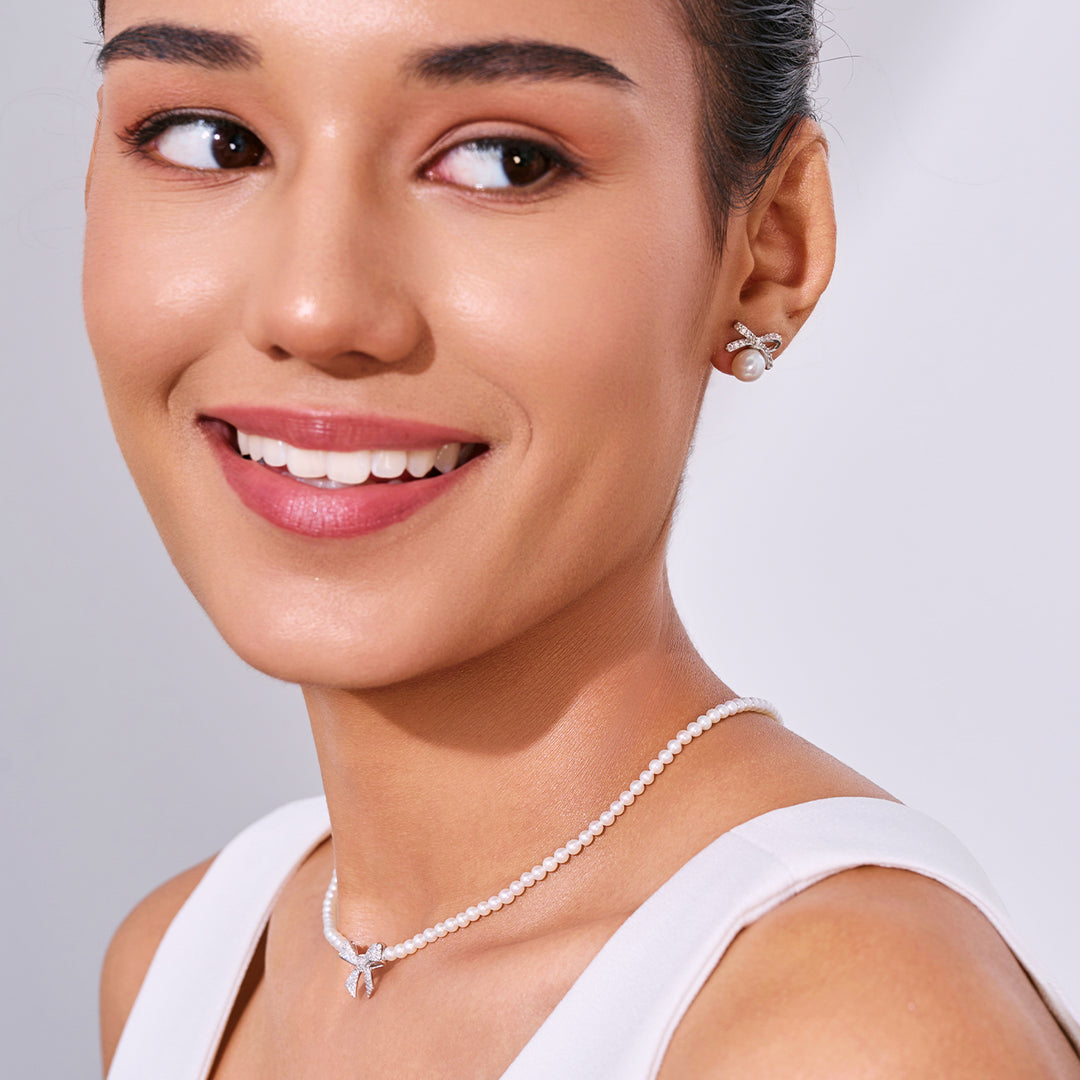 Orecchini di perle d'acqua dolce WE00064 | NASTRO