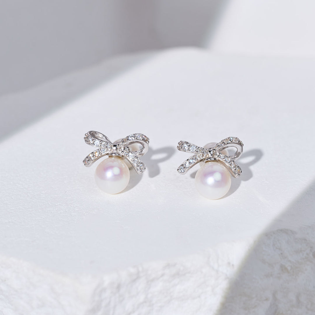Boucles d'oreilles perles d'eau douce WE00064 | RUBAN