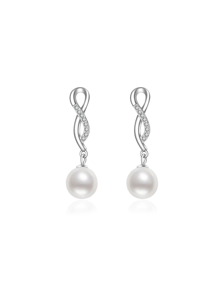 Boucles d'oreilles élégantes en perles d'eau douce WE00078
