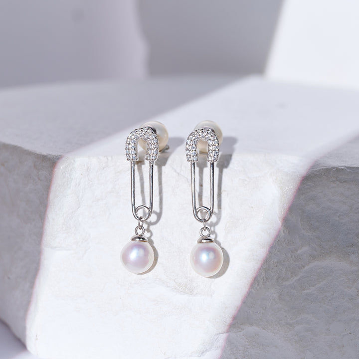 Pendientes de perlas de agua dulce neoyorquinos WE00088