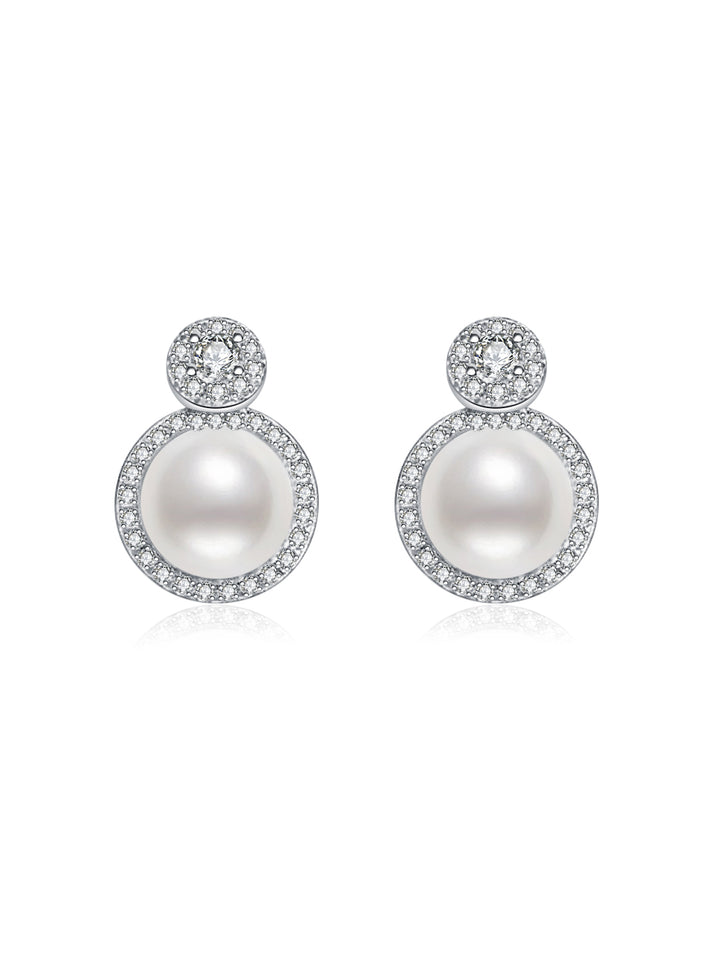 Boucles d'oreilles élégantes en perles d'eau douce WE00093
