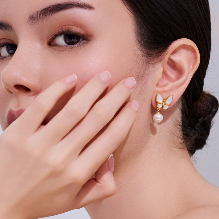 淡水パールイヤリング WE00100 | BUTTERFLY