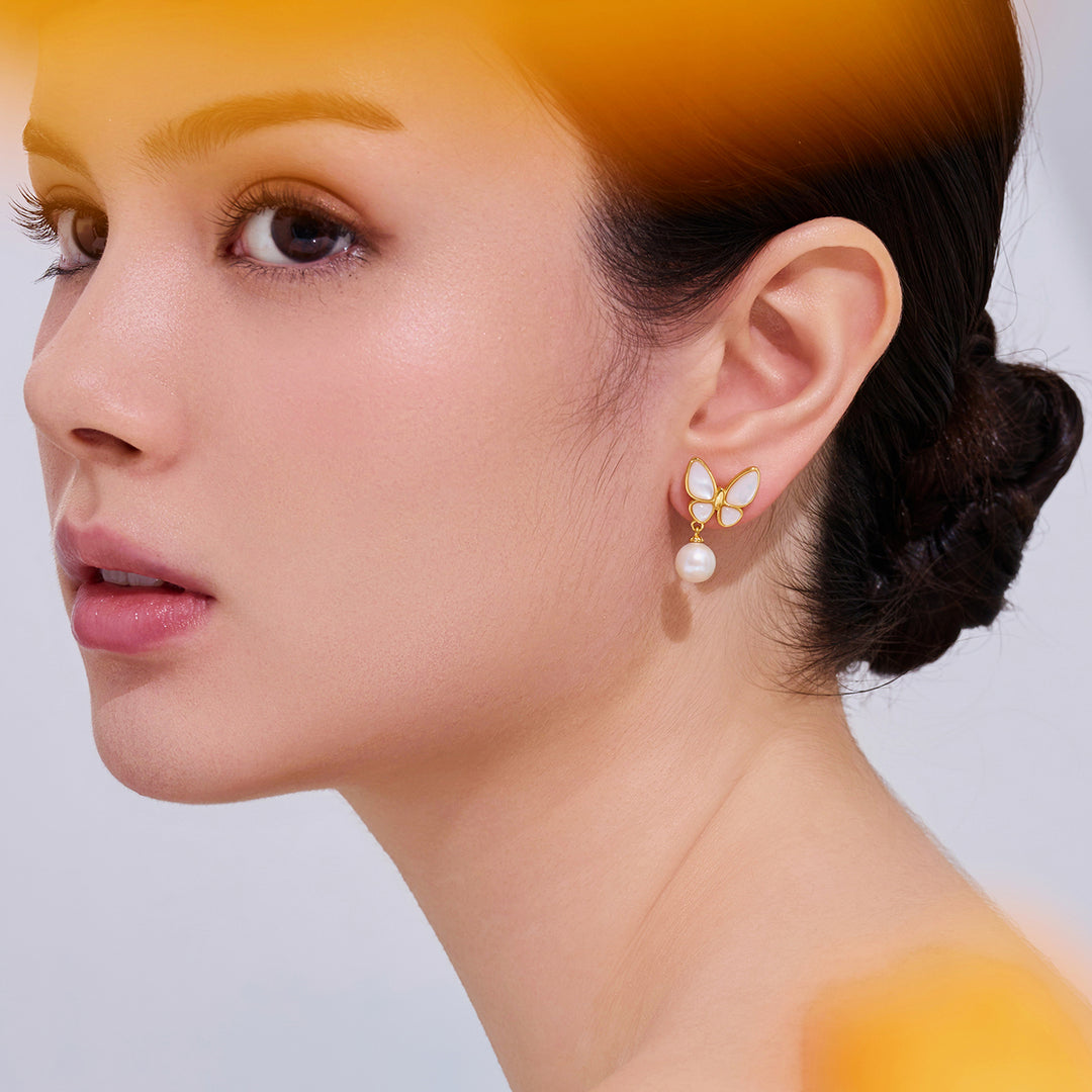 淡水パールイヤリング WE00100 | BUTTERFLY