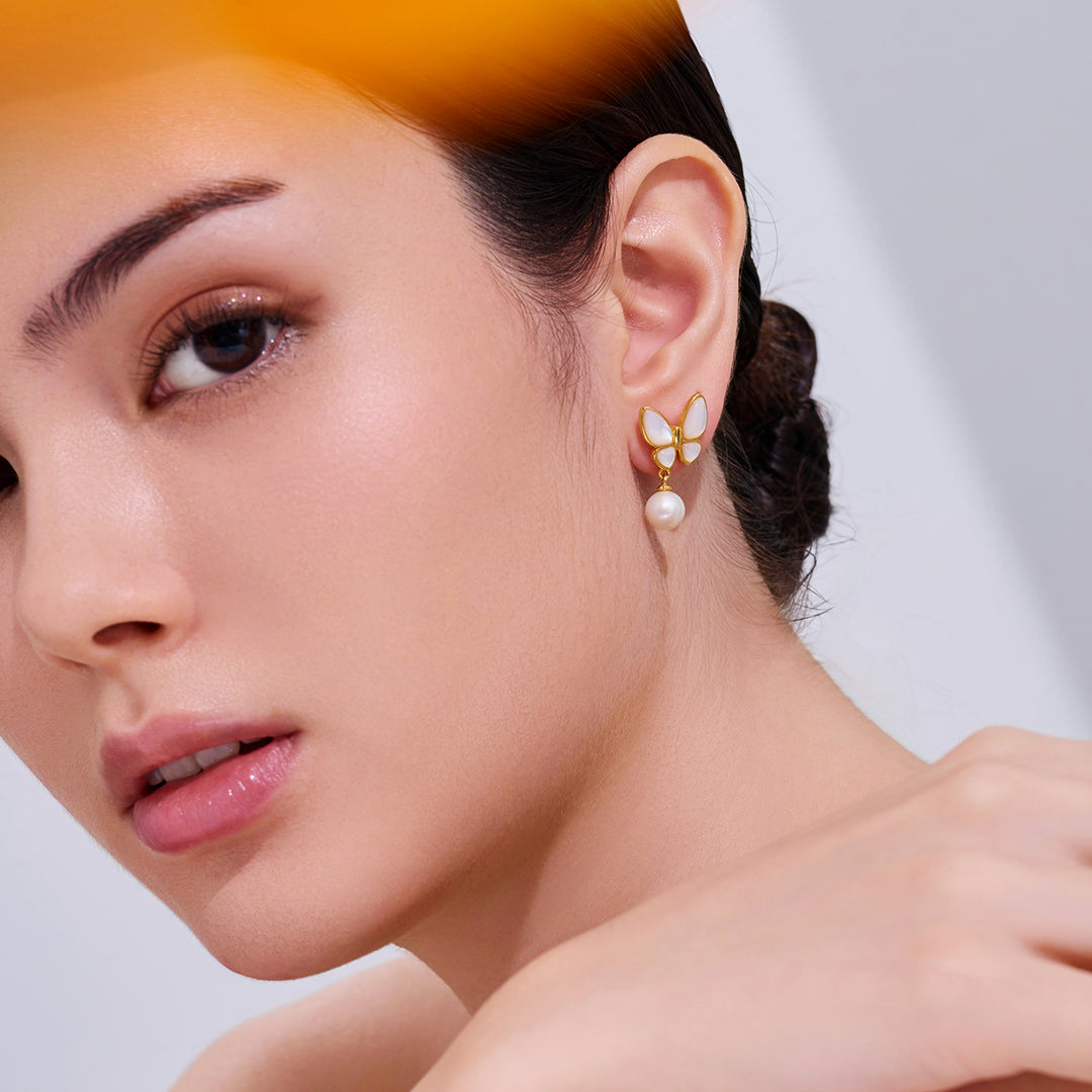 淡水パールイヤリング WE00100 | BUTTERFLY