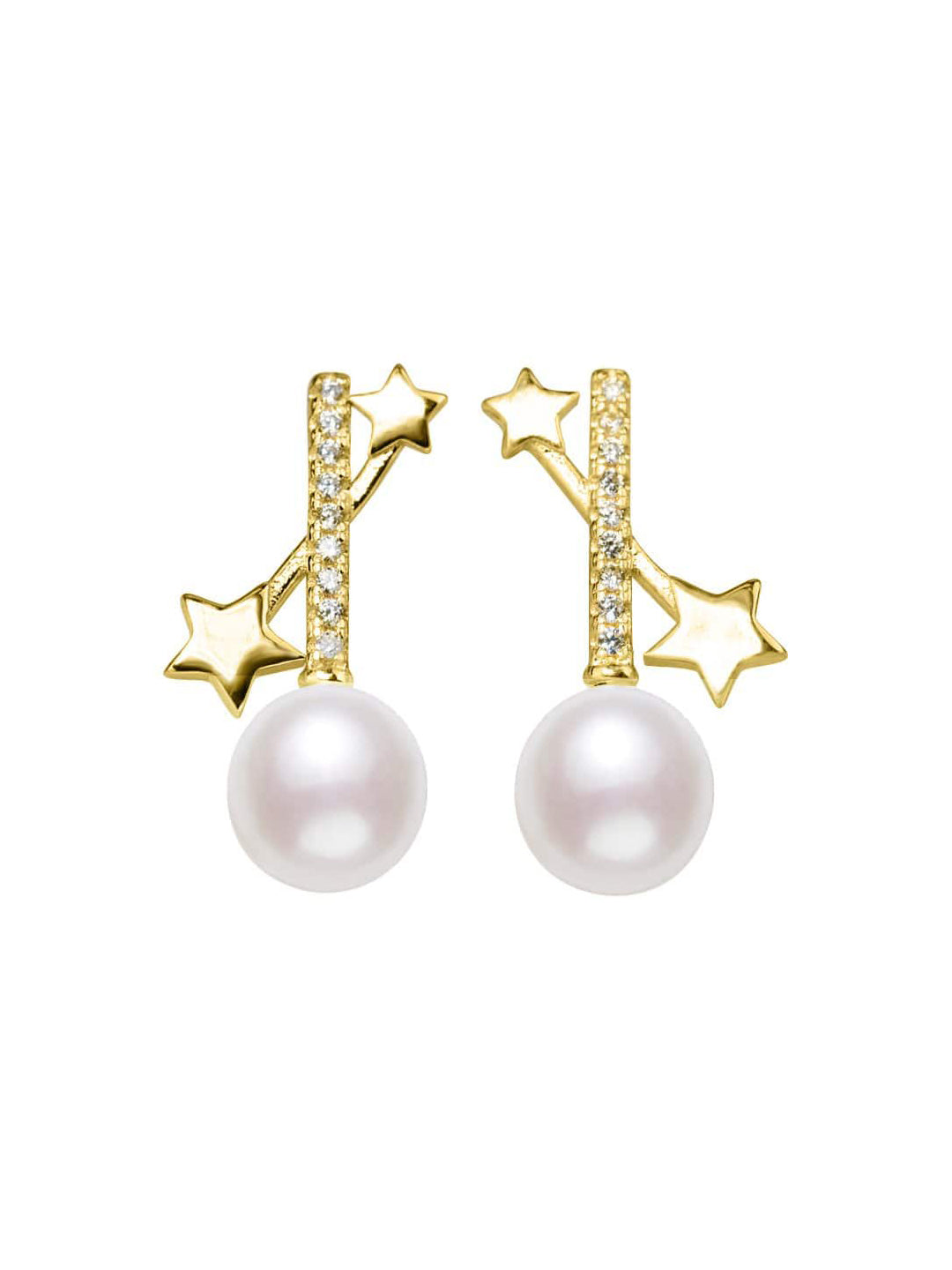 أقراط لؤلؤ المياه العذبة الأنيقة WE00105