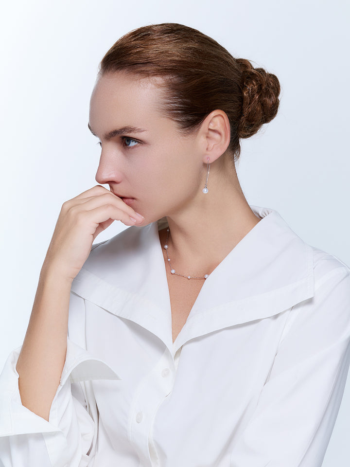 Elegant Freshwater Pearl Earrings WE00118 | RHYTHM