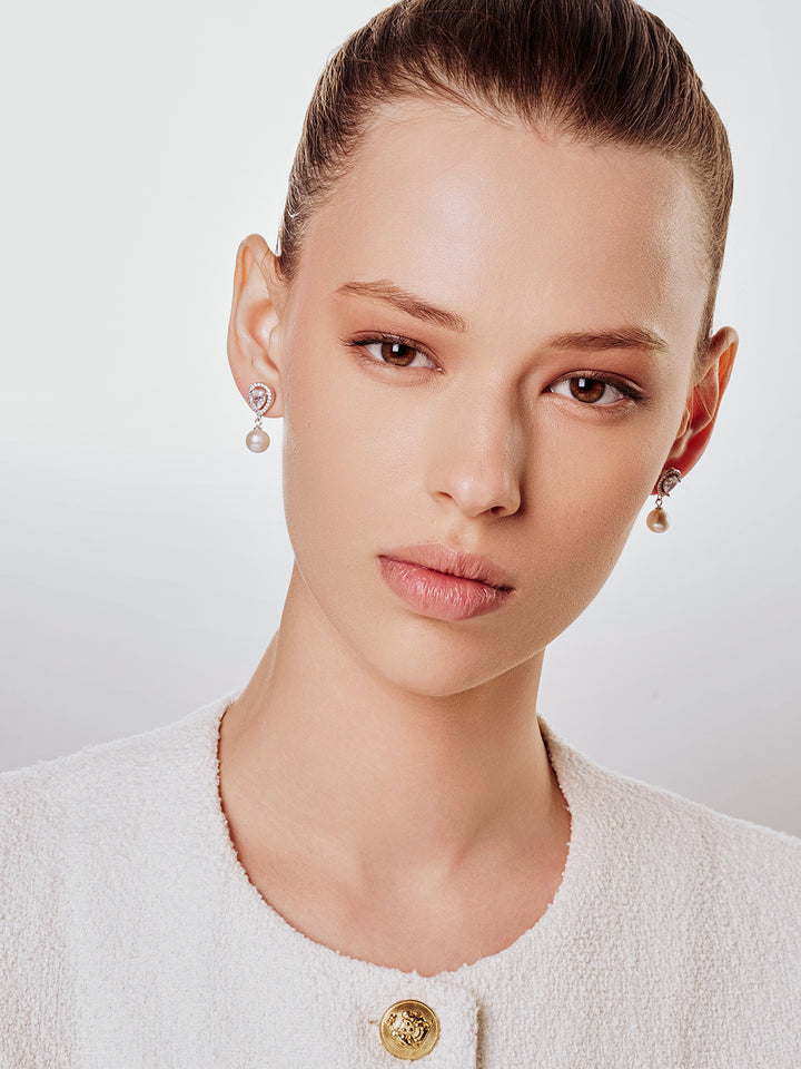 Anting-anting Mutiara Air Tawar yang Elegan WE00130