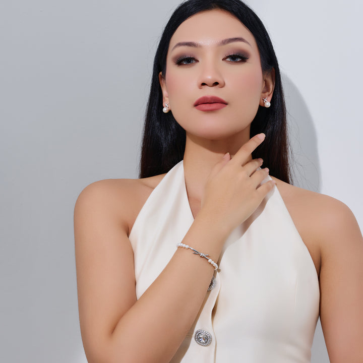 Freshwater Pearl Bracelet WB00259 | X Collection - PEARLY LUSTRE