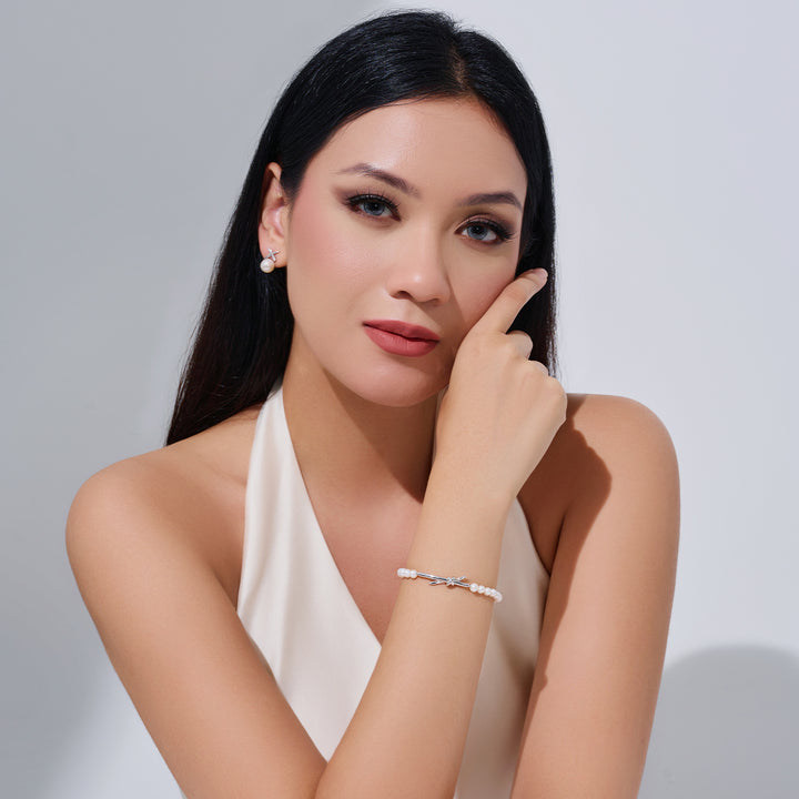 Freshwater Pearl Bracelet WB00259 | X Collection - PEARLY LUSTRE