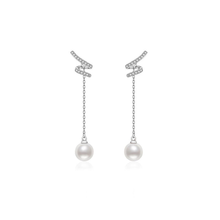 Eleganti orecchini di perle d'acqua dolce WE00141 | Collezione S