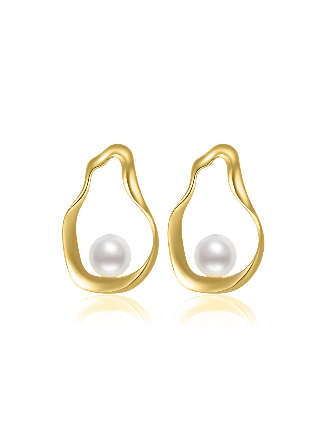 Pendientes neoyorquinos de perlas de agua dulce WE00145