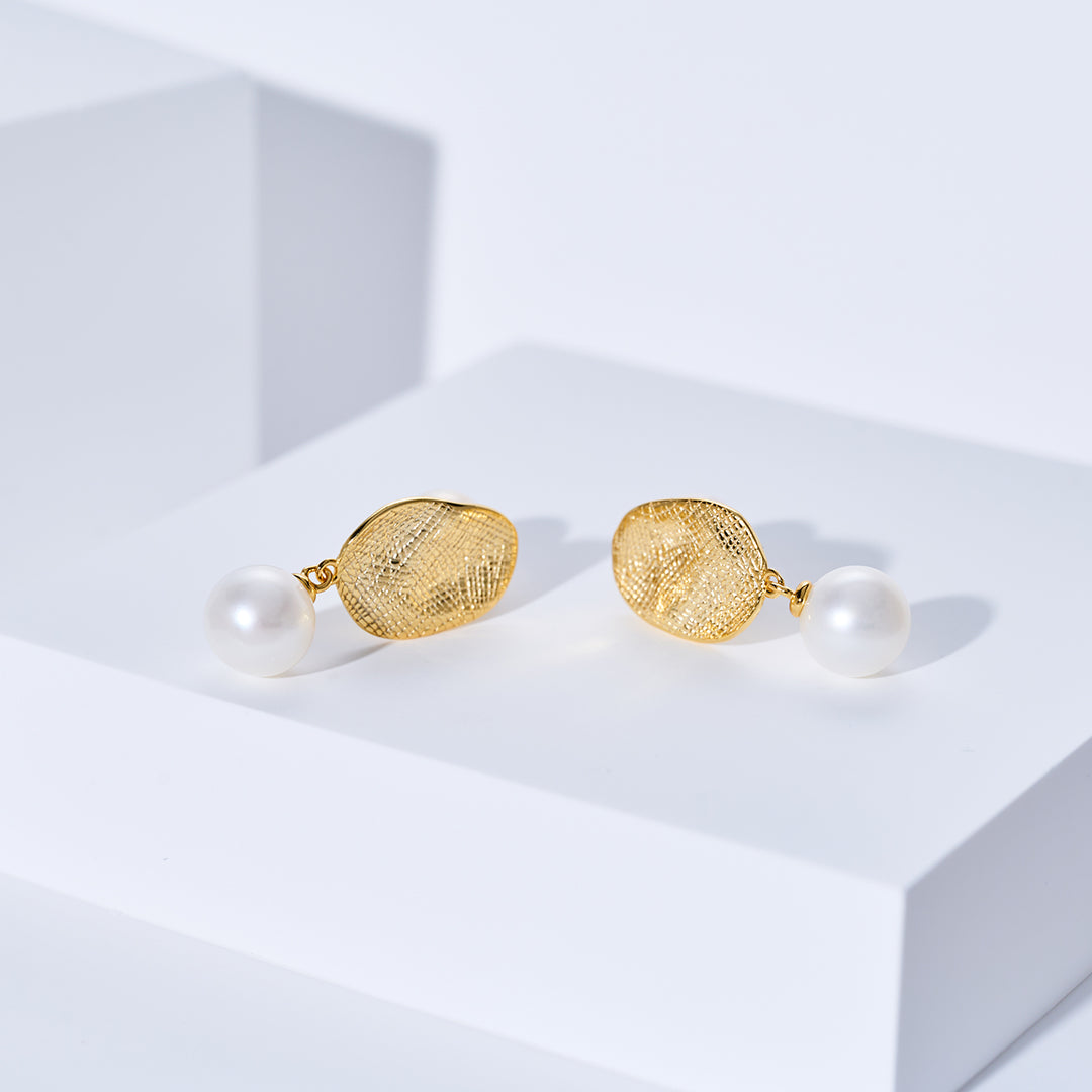 Pendientes de perlas de agua dulce neoyorquinos WE00169