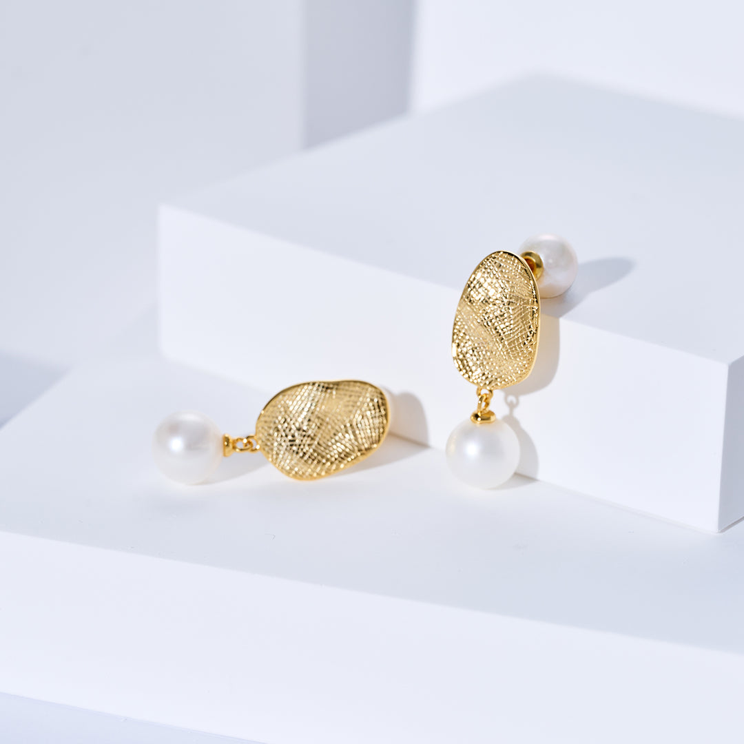 Pendientes de perlas de agua dulce neoyorquinos WE00169