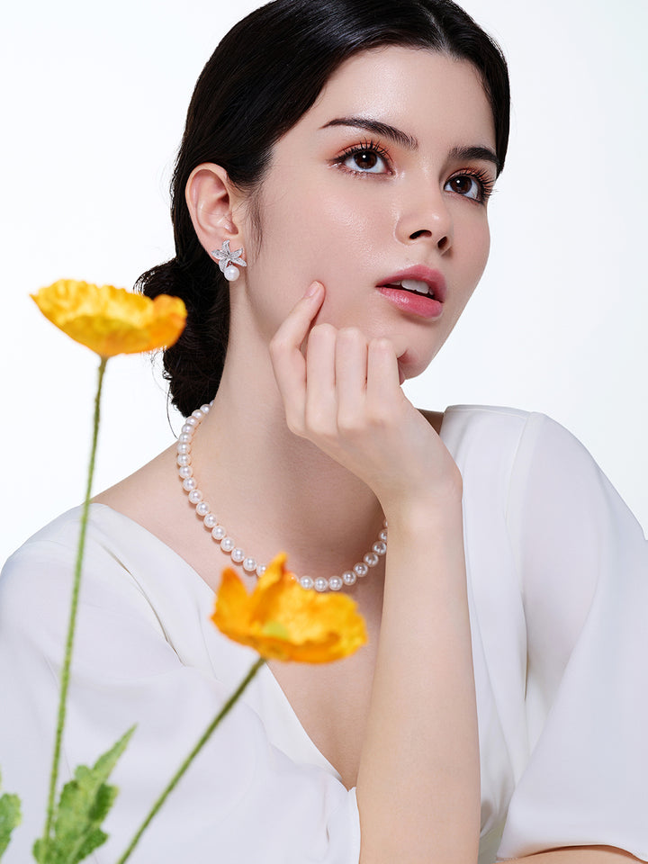 優雅淡水珍珠耳環 WE00178