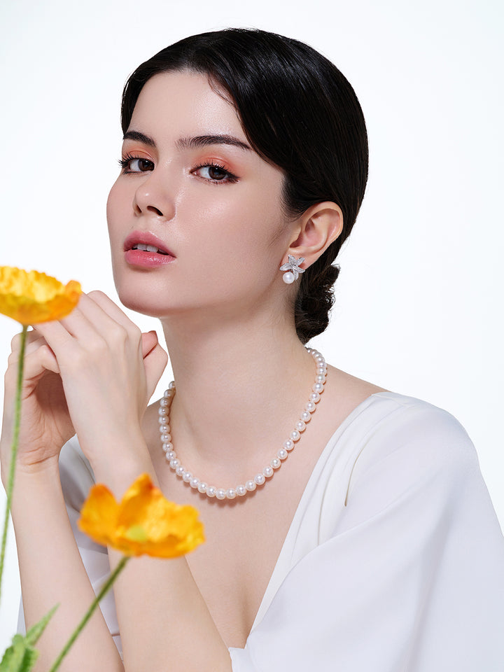 優雅淡水珍珠耳環 WE00178