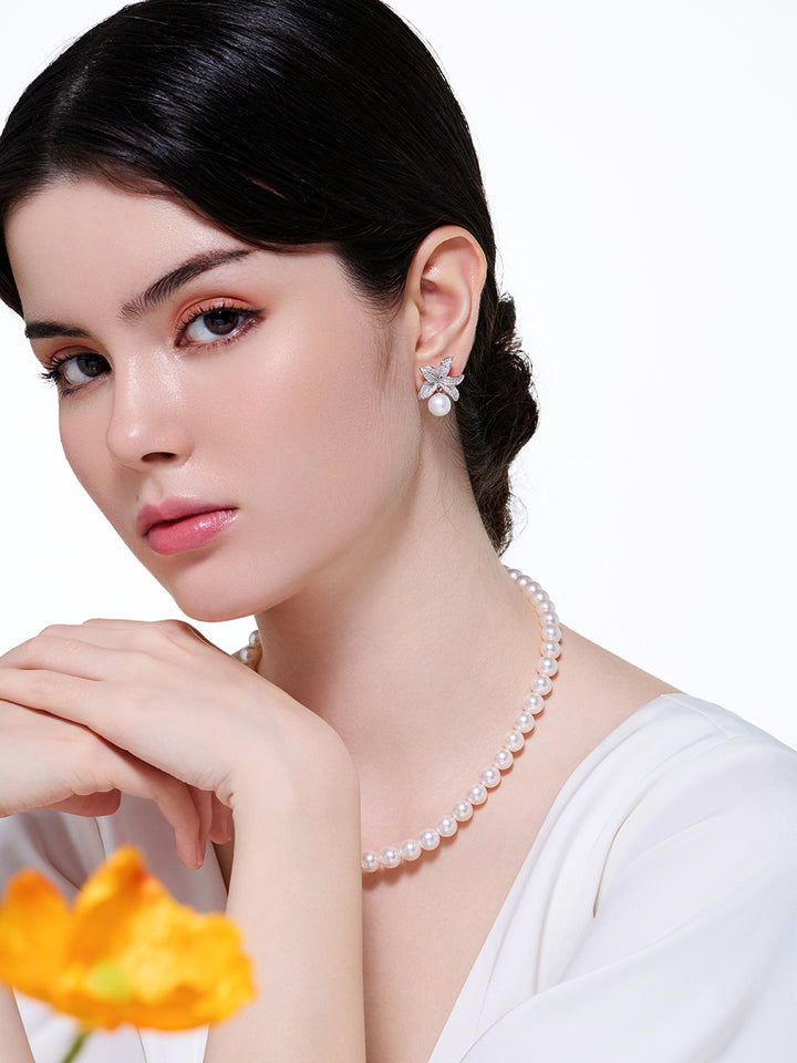 優雅淡水珍珠耳環 WE00178