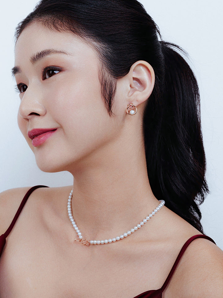 Elegante collana di perle d&