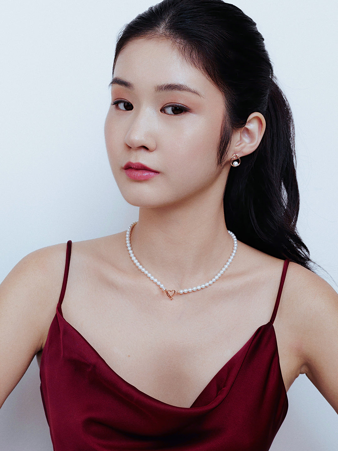Elegante collana di perle d&