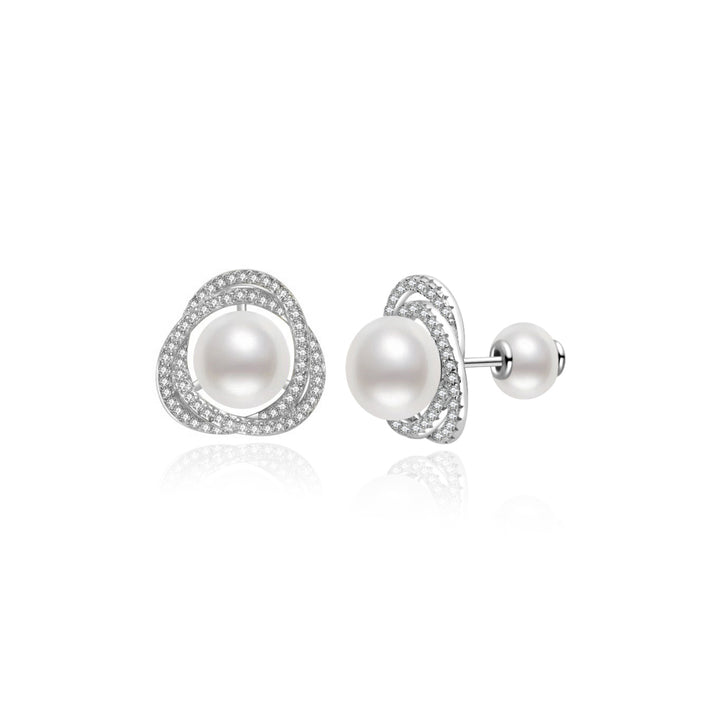 Boucles d'oreilles élégantes en perles d'eau douce WE00183