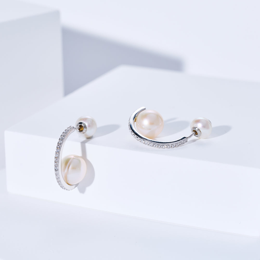 Anting-anting Mutiara Air Tawar yang Elegan WE00184