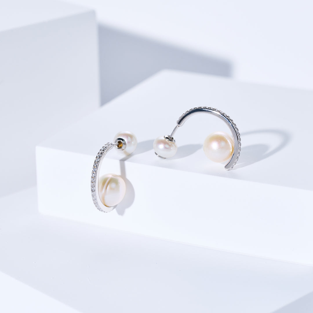 Anting-anting Mutiara Air Tawar yang Elegan WE00184