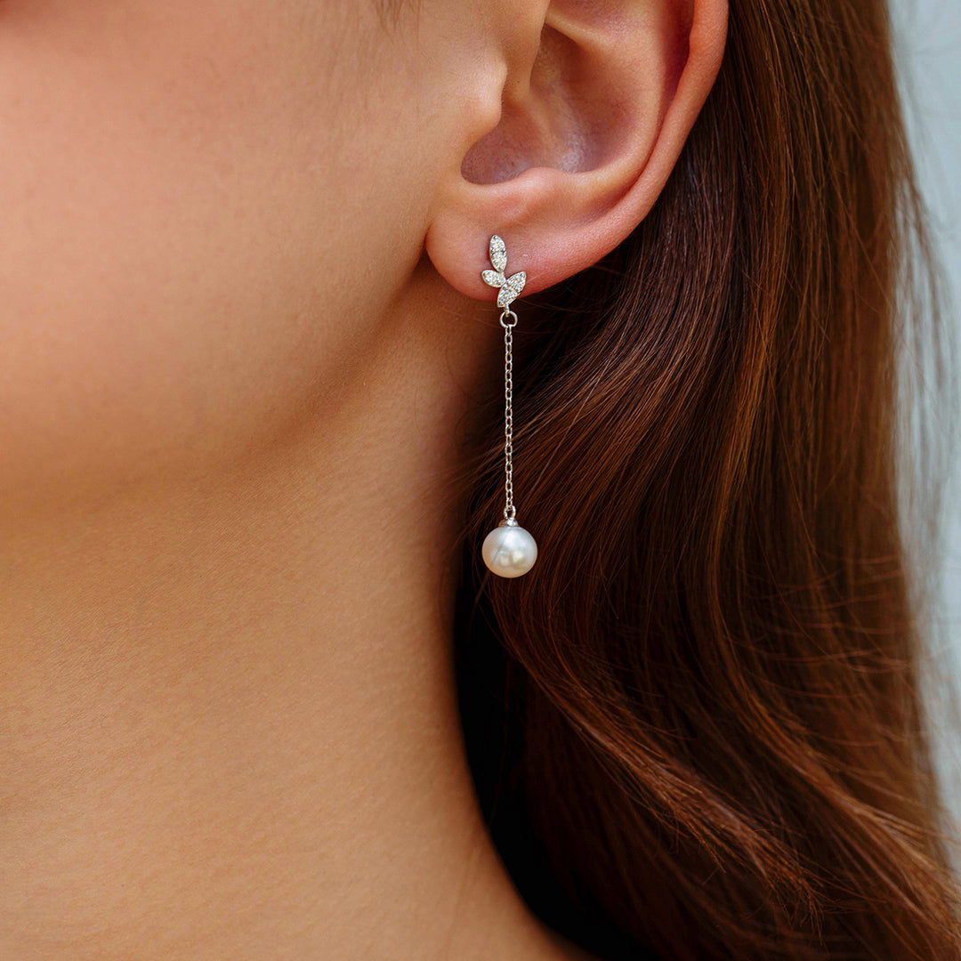 Elegant Freshwater Pearl Earrings WE00193 | GARDENS