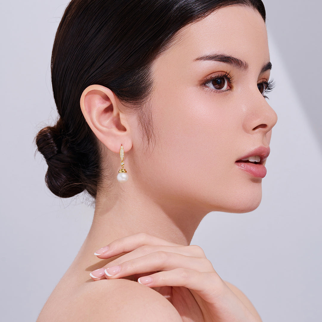 Anting-anting Mutiara Air Tawar yang Elegan WE00194