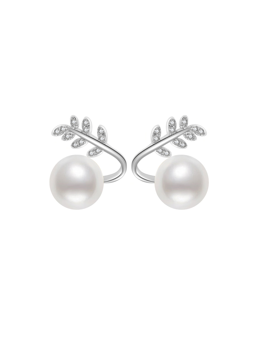 Pendientes elegantes de perlas de agua dulce WE00200