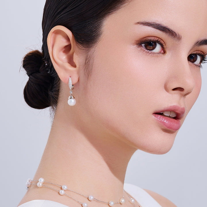 Anting-anting Mutiara Air Tawar yang Elegan WE00209