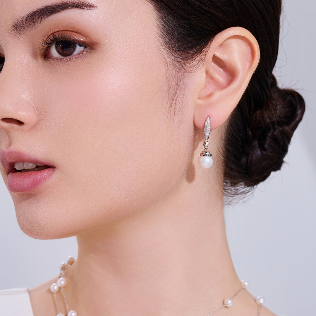 Anting-anting Mutiara Air Tawar yang Elegan WE00209