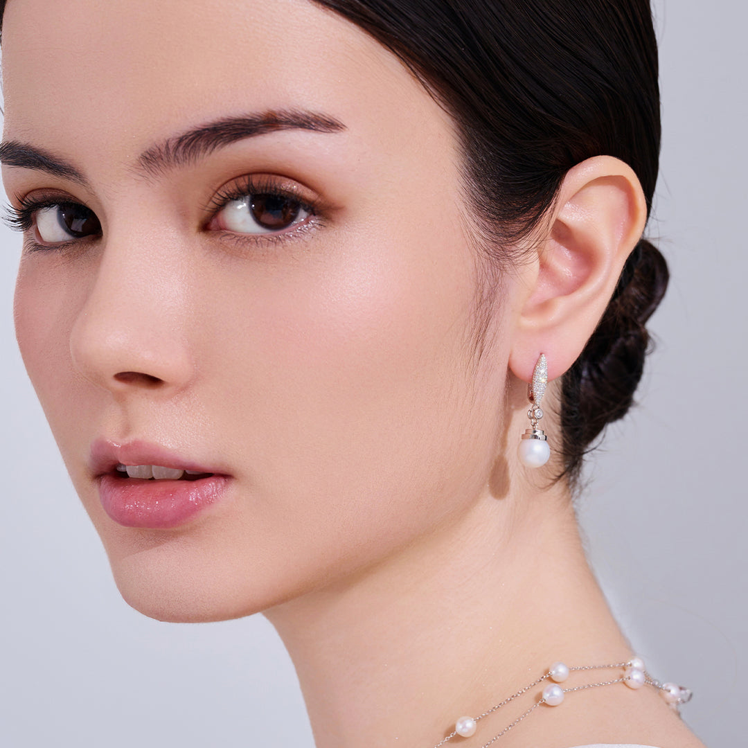 Anting-anting Mutiara Air Tawar yang Elegan WE00209