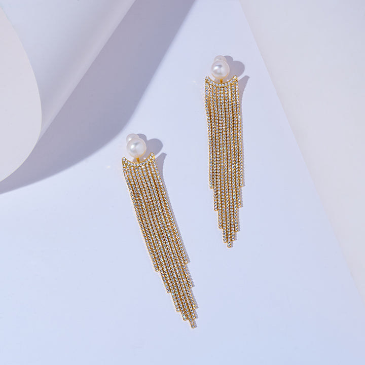 Museo de Civilizaciones Asiáticas Pendientes de Perlas de Agua Dulce WE00227 | Colección ACM