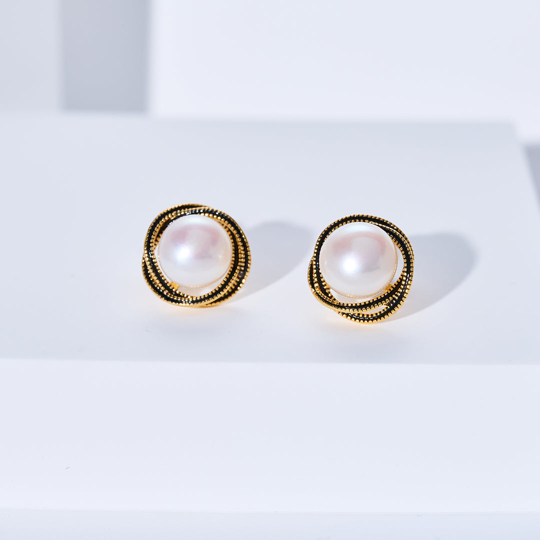 New Yorker Süßwasserperlen-Ohrringe WE00236