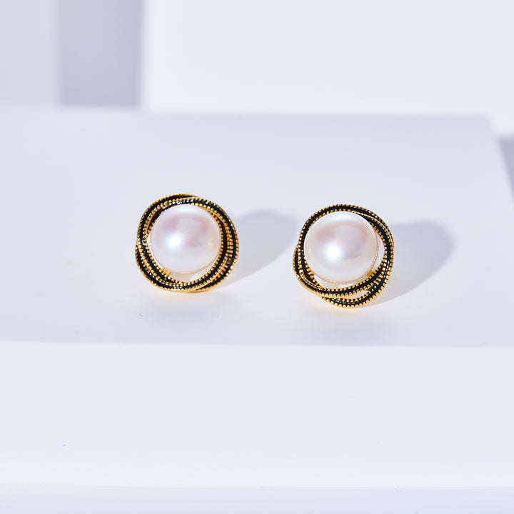 New Yorker Süßwasserperlen-Ohrringe WE00236