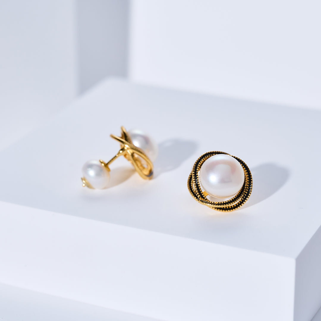 New Yorker Süßwasserperlen-Ohrringe WE00236